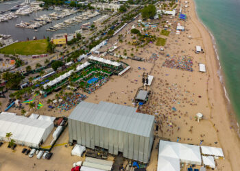An aerial view of the Tortuga Music Festival in Fort Lauderdale in 2021 (iStock image)