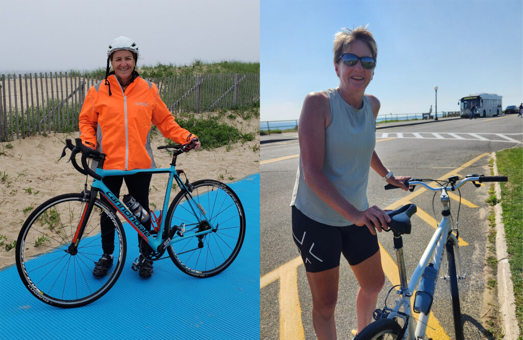 Denise Marie St. Pierre (left) and her sister Barb with their bikes (Photo courtesy of Denise Marie St. Pierre)