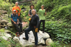 Conserving Carolina’s Kudzu Warriors host weekly volunteer groups. Their mission: to eradicate the invasive vine in Norman Wilder Forest in Tryon, North Carolina. (Credit: Courtesy of Conserving Carolina)