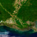 A satellite view of the Mississippi River Delta. (NOAA image)