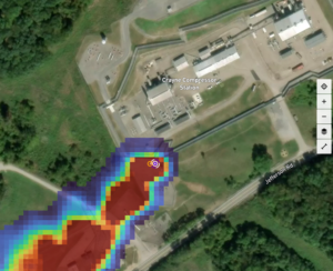 This natural gas compressor station is clearly labeled on the map. (Image credit: Carbon Mapper)