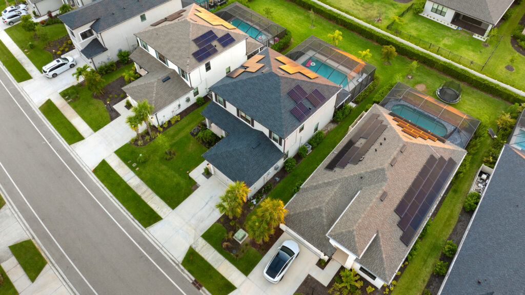 Solar panels on homes in southwest Florida (iStock image)