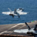 A U.S. jet launches from an aircraft carrier in support of Operation Epic Fury on Feb. 28. (U.S. Navy photo, Public domain, via Wikimedia Commons)