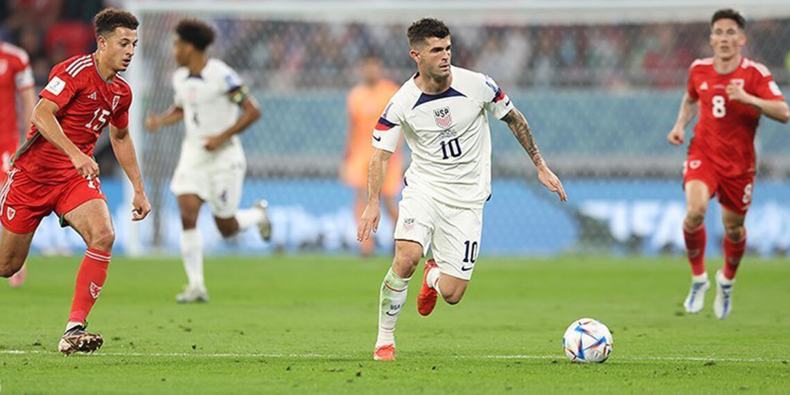 A match between the United States and Wales during the 2022 FIFA World Cup (Tasnim News Agency, CC BY 4.0, via Wikimedia Commons)