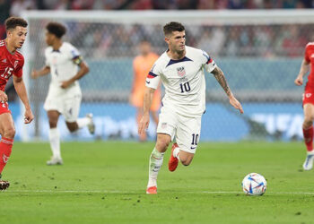 A match between the United States and Wales during the 2022 FIFA World Cup (Tasnim News Agency, CC BY 4.0, via Wikimedia Commons)