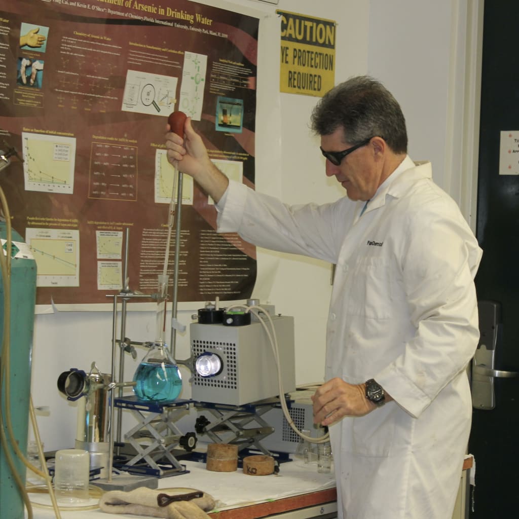 Dr. Kevin O'Shea in the lab. (FIU)