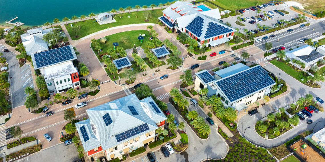 Solar panels on rooftops in Babcock Ranch, a community in Southwest Florida thnat bills itself as America's first solar-powered town. (iStock image)