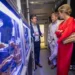 Inside the Coral Reef Futures Lab, marine biologist Andrew Baker briefs King Willem-Alexander and Queen Máxima of the Netherlands on the Rosenstiel School’s coral spawning efforts. (Photo: Joshua Prezant/University of Miami)