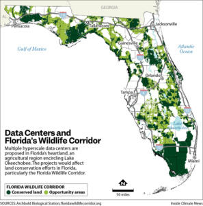 Data centers and Florida's wildlife corridor (Inside Climate News)
