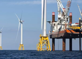 An offshore wind farm(AP Photo/Michael Dwyer)