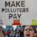 Activists cross the Brooklyn Bridge during a Youth Global Climate demonstration ahead of the UN Climate Week in New York City in 2024. (Alex Kent/AFP via Getty Images)