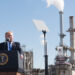 President Donald Trump speaks at Andeavor Refinery in Mandan, North Dakota, in 2017. (Official White House Photos by D. Myles Cullen, Public domain, via Wikimedia Commons)
