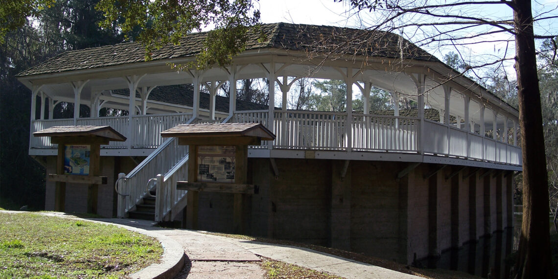 The old spring house at Stephen Foster Folk Culture Center State Park in White Springs (Ebyabe, CC BY-SA 2.5, via Wikimedia Commons)