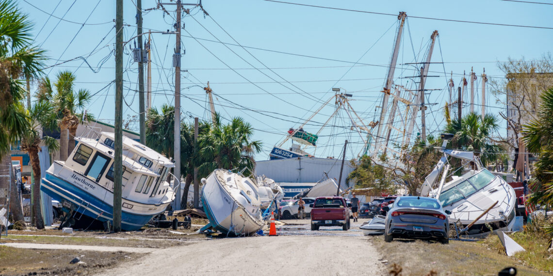 Downed power lines and other damage from Hurricane Ian in Fort Myers (iStock image)