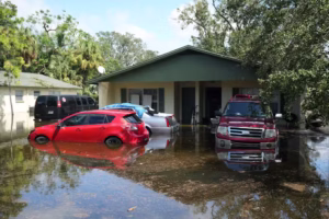 For some, the emotional and financial burden of cleaning up and rebuilding after hurricane season is simply too much. (Bryan R. Smith/AFP via Getty Images)