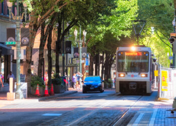 Public transportation in downtown Portland, Oregon (iStock image)